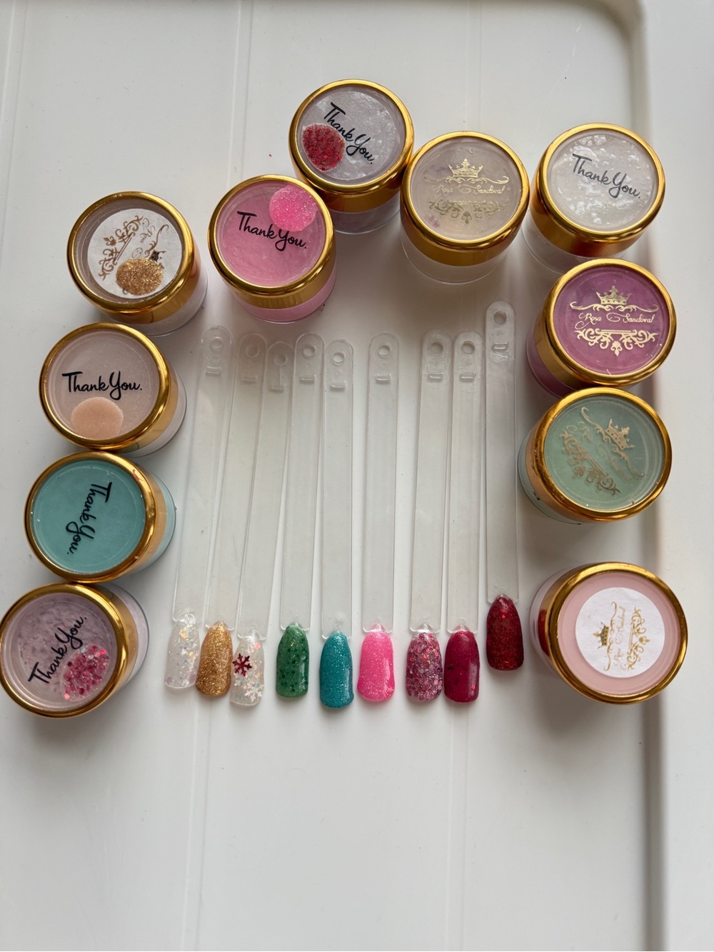 Lot of 11 acrylic powder for nails